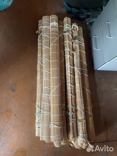 Рулонные шторы-жалюзи IKEA из бамбука 5 штук