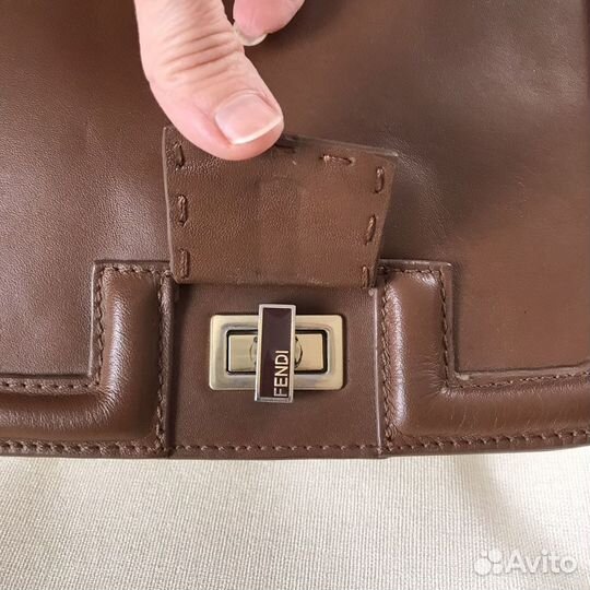 Женская сумка Fendi на плечо натуральная кожа