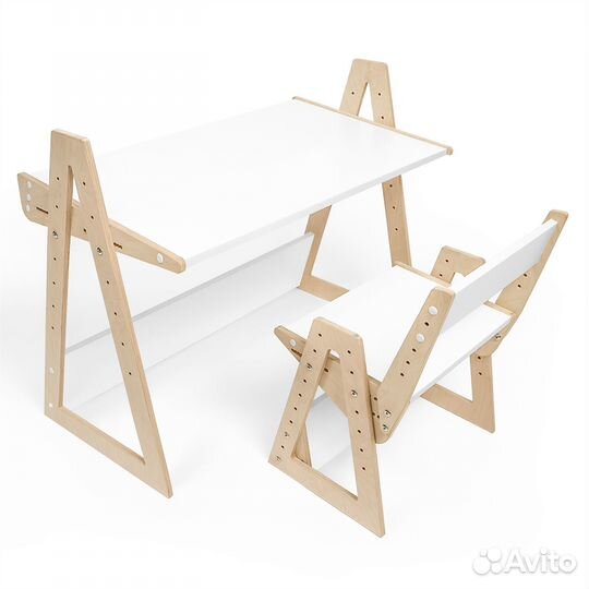 Детская растущая парта - мольберт и стул 