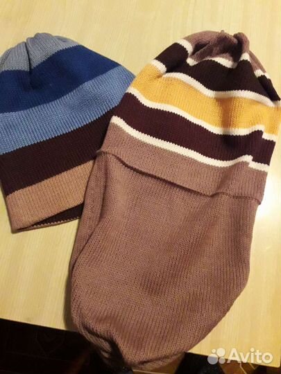 Шапка ручной машинной вязки для детей