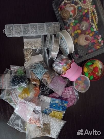 Бисер, крепление, бусинки