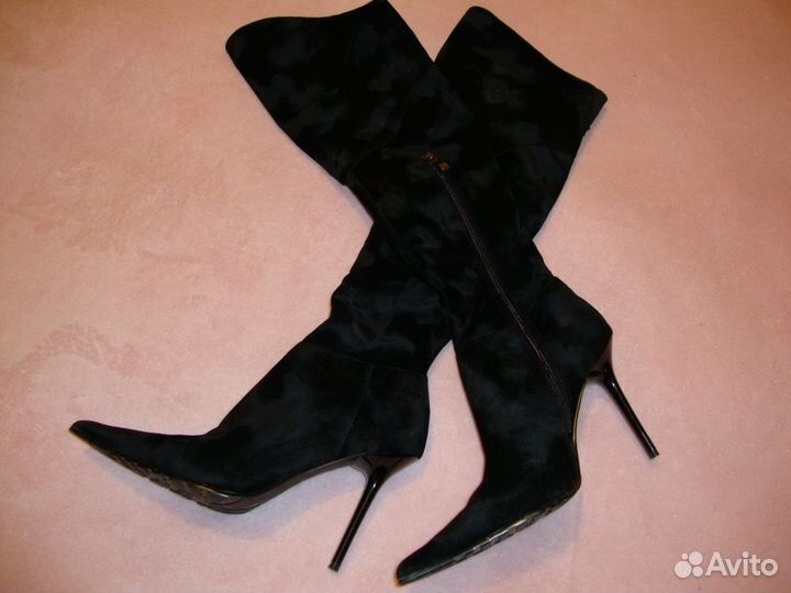 Сапоги-ботфорты офисно-клубные