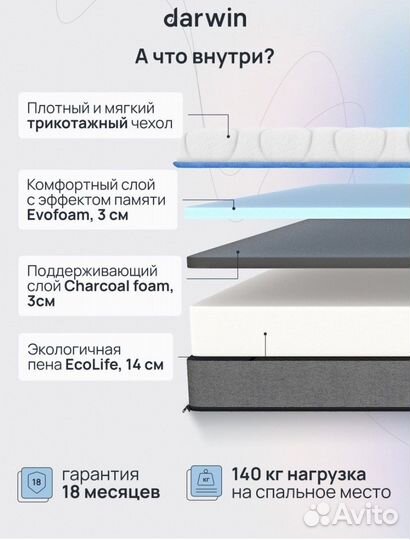 Продам матрас Darwin Breeze 160x200