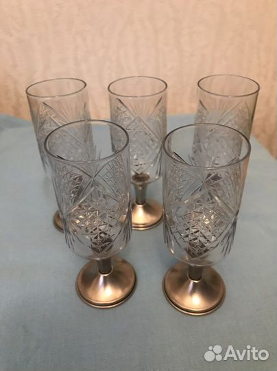 Хрустальные рюмки на ножке СССР