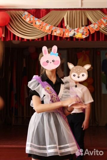 Белый школьный фартук