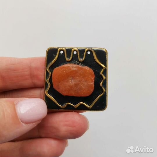 Брошь винтаж СССР ручная роспись