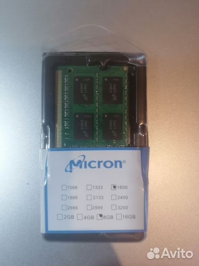 Оперативная память для ноутбука ddr3 8gb 1600