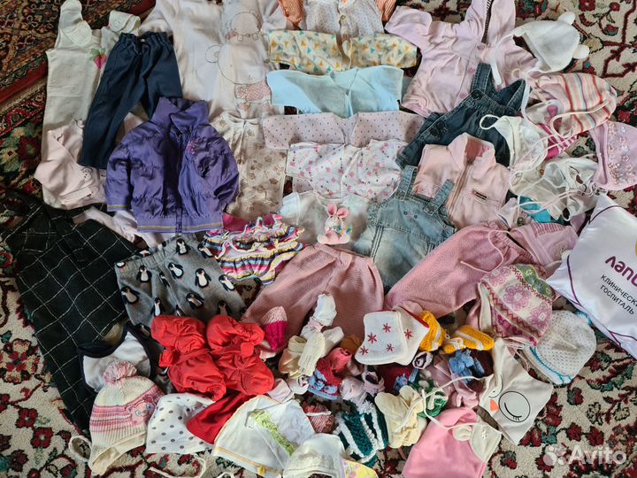 Вещи пакетом для девочек от 0 до 1 года