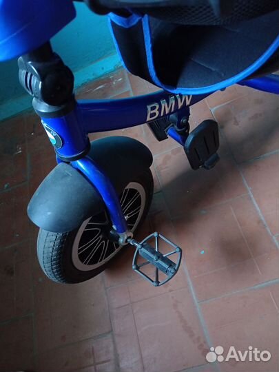 Коляска - велосипед BMW с родительской ручкой