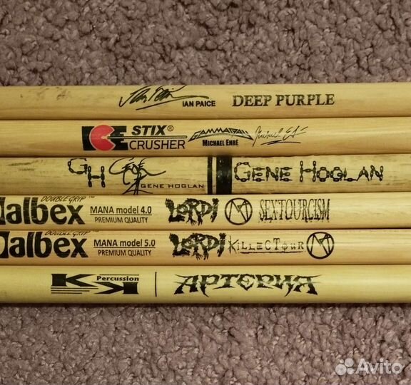 Барабанные палочки культовых групп