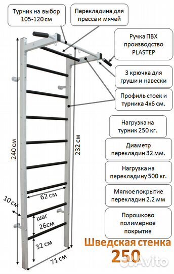 Шведская стенка, модель 