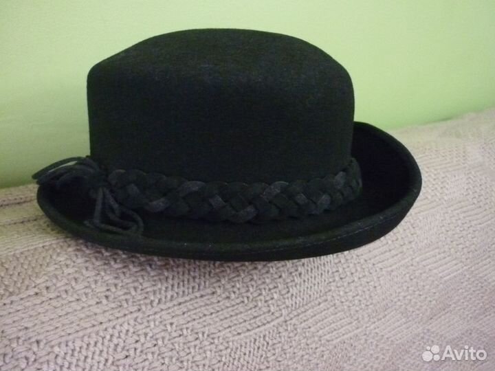 Шляпка фетровая черная