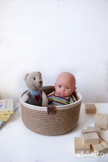 Корзина из джута для хранения