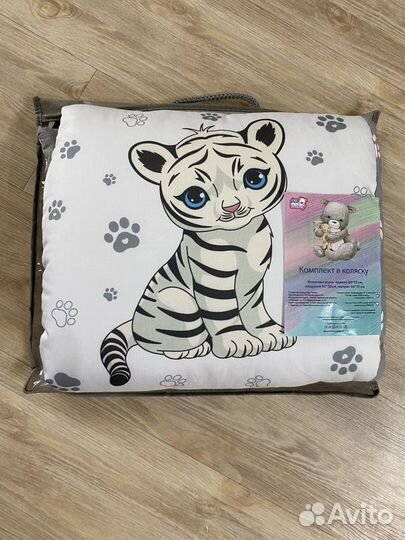 Комплект в коляску подушка матрас одеяло