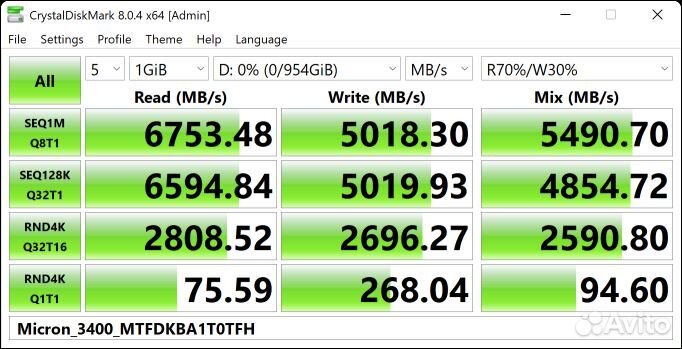 SSD nvme 1tb PCI 4 Micron