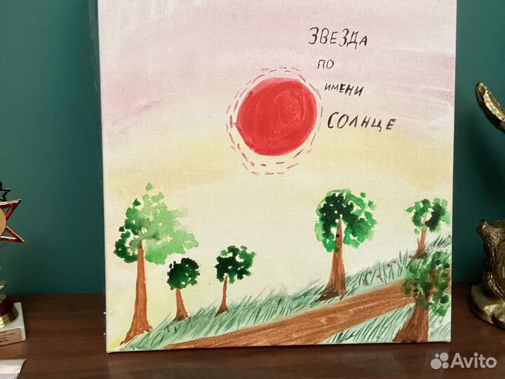 Рисуннок Акрилом посвещенный Виктору Цою