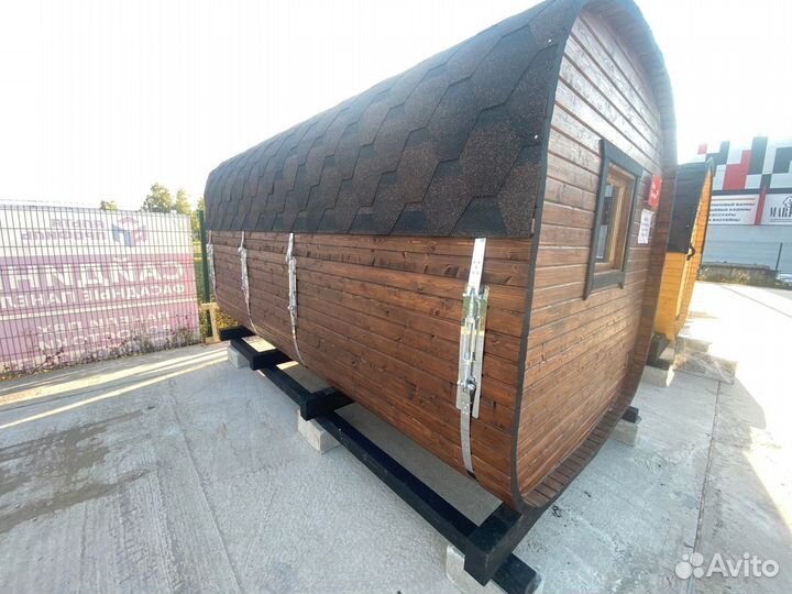 Баня бочка Квадро под ключ