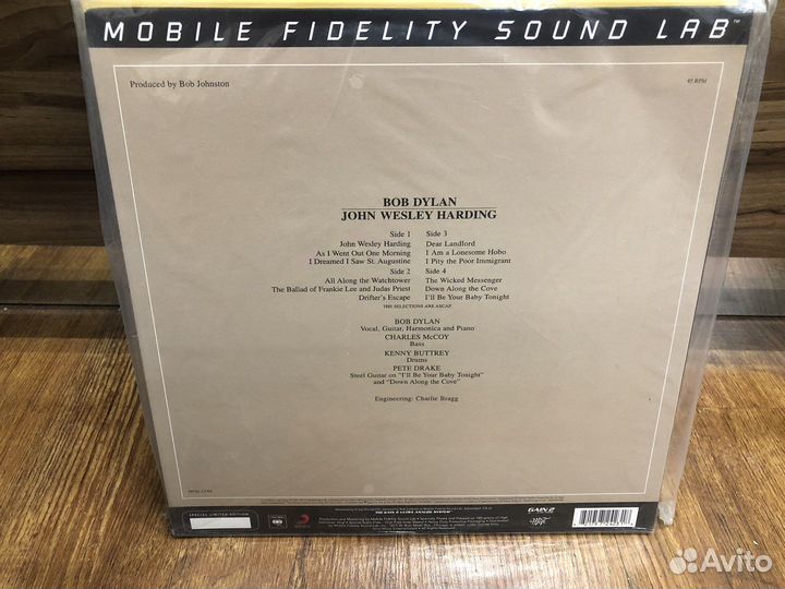 Bob Dylan John Wesley Harding mfsl 2-423 45RPM
