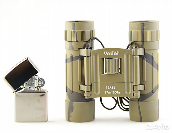 Бинокль бн 12x25 veber-sport камуфлированный