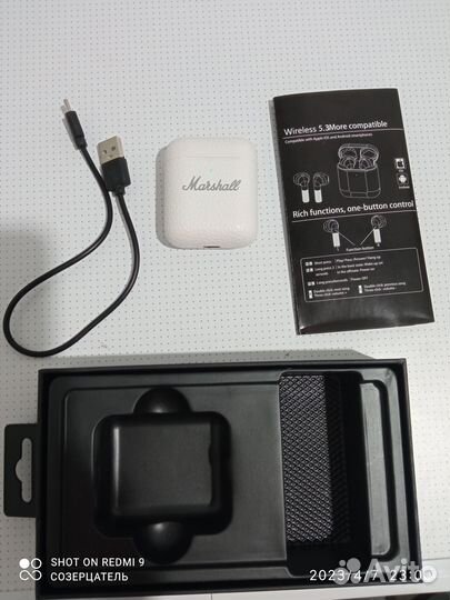 Marshall Minor III, беспроводные наушники, белые