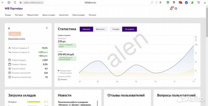 Менеджер маркетплейсов Wildberries вайлдберис/озон