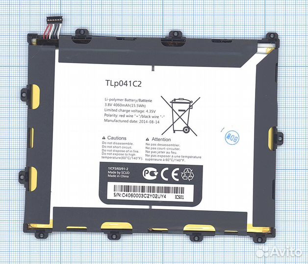 Акб TLp041C2 Alcatel OT POP 8 P320A 3.8V 4060mAh