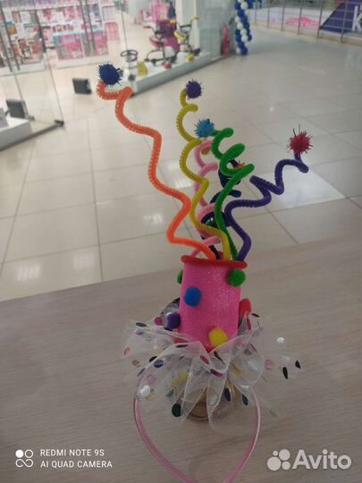 Ободок куколка.бусинка.мороженое.хлопушка