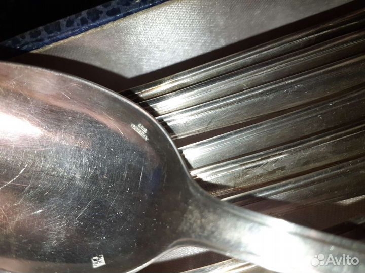 Набор столовых пр. 37 пр. Мельхиор посеребренный