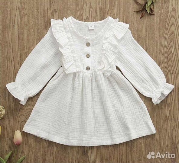 Муслиновое платье на девочку размер 80-116