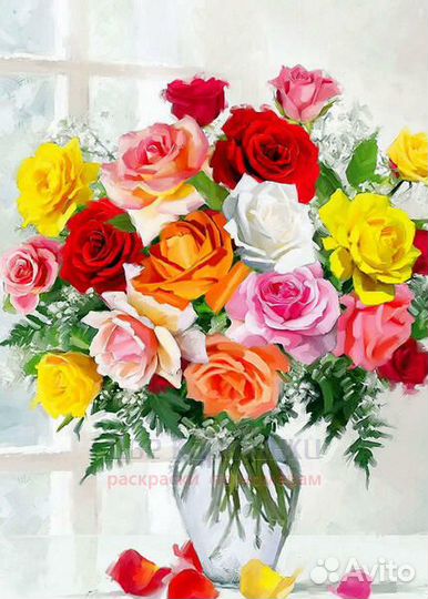 Картина по номерам 30x40 Красивый букет