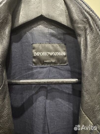 Кожаная куртка emporio armani