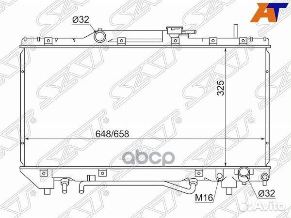 Радиатор Toyota Caldina (T190) 92-02 / Carina