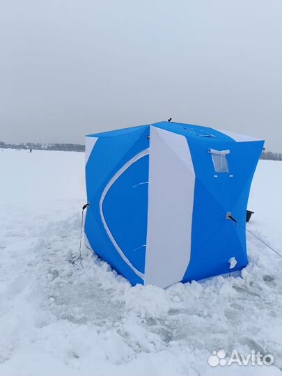 Палатка для зимней рыбалки куб трехслойная