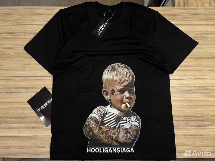 Футболка мужская Hooligansiaga Hard Boy