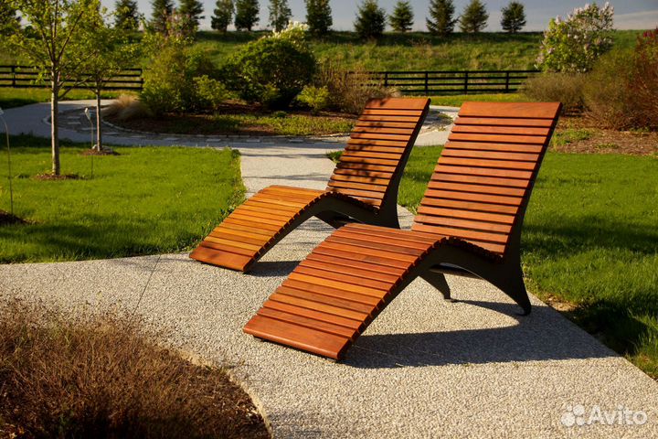 Шезлонг деревянный
