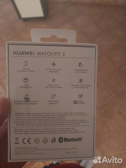 SMART часы huawei watch fit 3