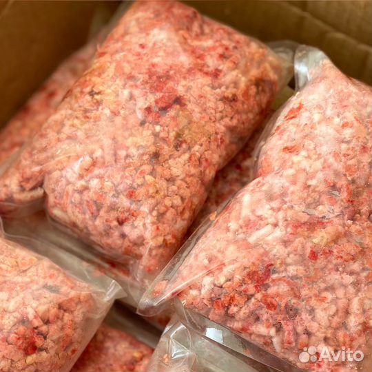 Корм для собак. Фарш для собак. Мясо для собак