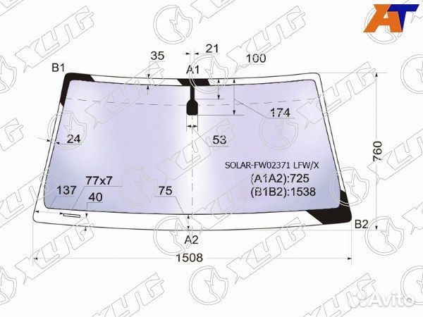 Стекло лобовое toyota hilux surf