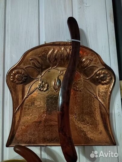 Винтажный набор для кухни,совок и щетка для уборки