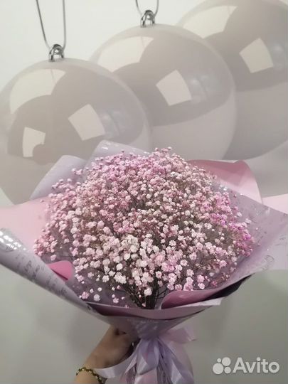 Гипсофила букет живые цветы подарок