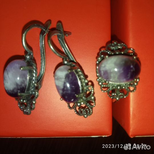 Серьги и кольцо новые