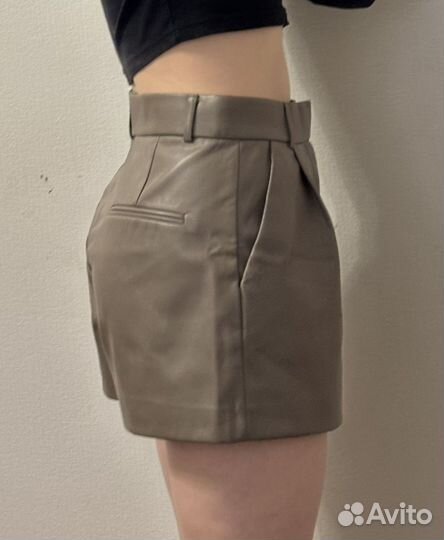 Шорты кожаные zara