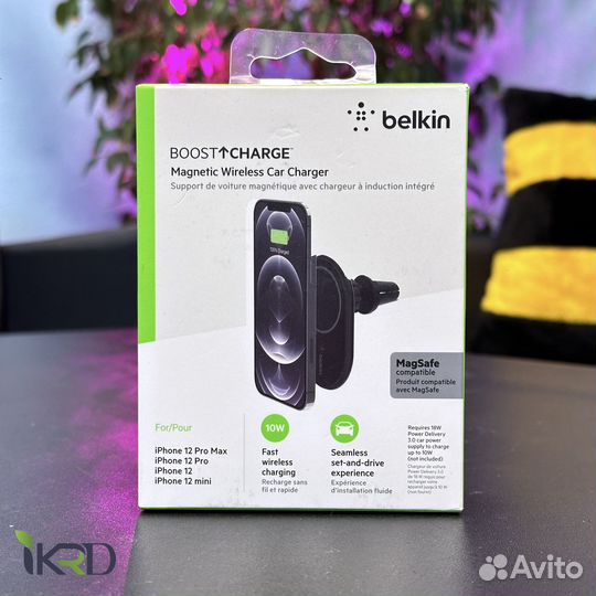 Держатель-зарядка Belkin Car Charger MagSafe (новы