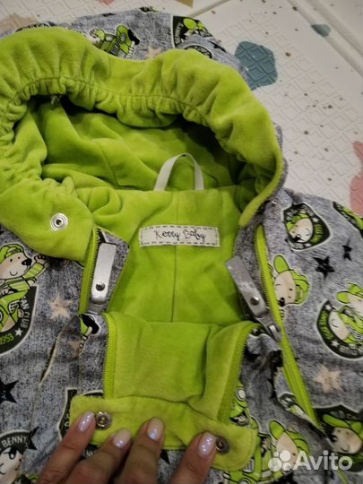 Комбинезон демисезонный kerry 74 + пинетки