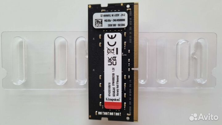 Память sodimm DDR4 16384mbpc21300 2666MHz Kingston