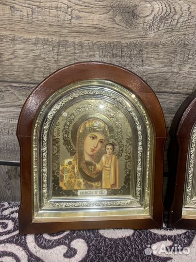 Иконы венчальная пара Господь Казанская