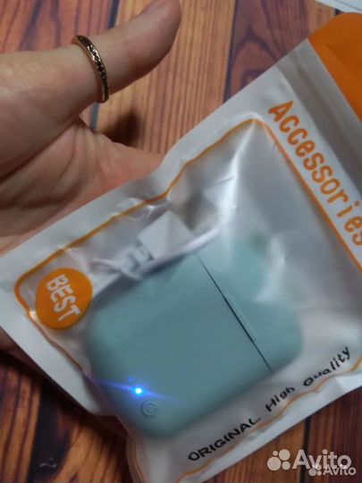 Беспроводные наушники i12TWS Голубые (новые)