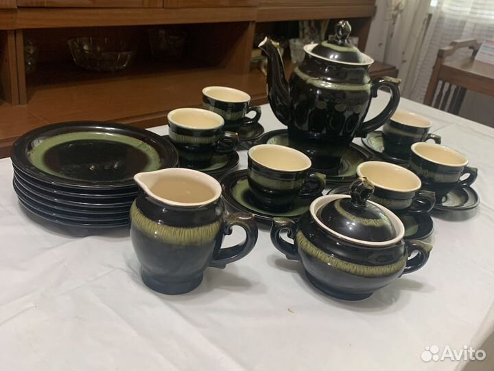 Чайный сервиз зик. Фужеры. Хрусталь. Стаканы