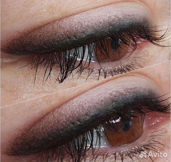 Перманентный макияж век бровей губ татуаж