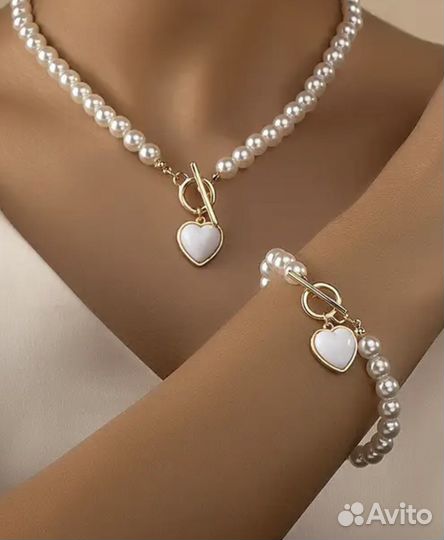 Комплект бижутерии под жемчуг